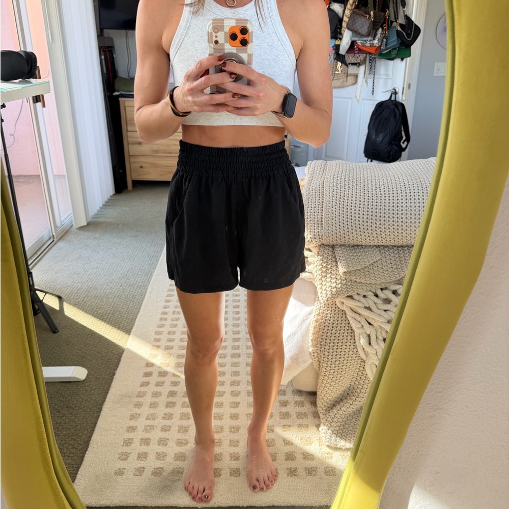 CRZ YOGA Black High Waist Athletic Shorts